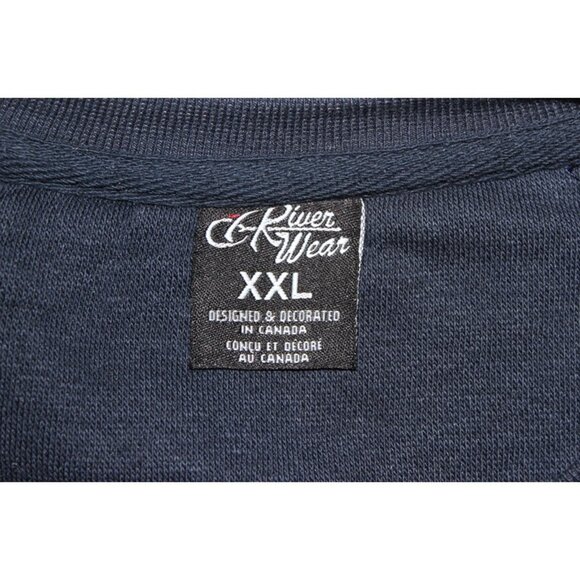 nwot VANCOUVER Canada Embroidered Crewneck Fleece Sweatshirt in Navy, Unisex XXL - Picture 6 of 9